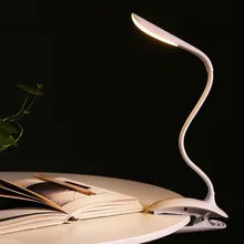 1 шт. Регулируемый USB Перезаряжаемый светодиодный Настольный светильник с зажимом, студенческий ночной Светильник для чтения, Домашний Светильник ing