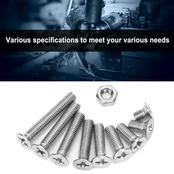 

tornillos 340pcs M3 Stainless Steel Cross Flat Head Screw Countersunk Screws Assortment Kit metric screw assortment