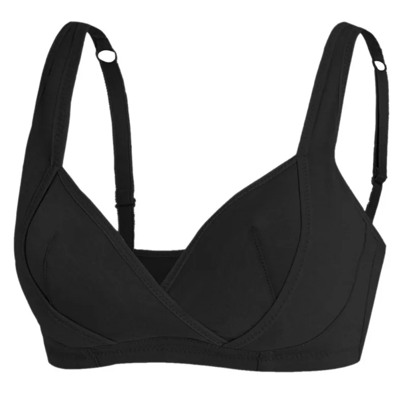 Women Underwear Front Open Cotton Breastfeeding Bras Wire Free Feeding Nursing Brassiere Solid Unlined Bra for Pregnant Women