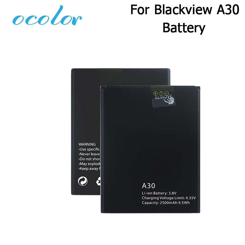 Аккумулятор ocolor для Blackview A30 емкостью 2500 мА · ч длительная работа в режиме