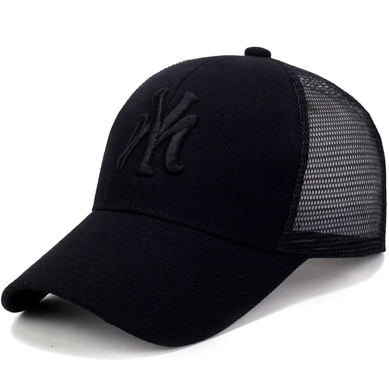 

Spring Summer Unisex Baseball Caps Letter Mesh Cap Fashion Solid Embroidery Adjustable Hat Women Men Cotton Casual Hats