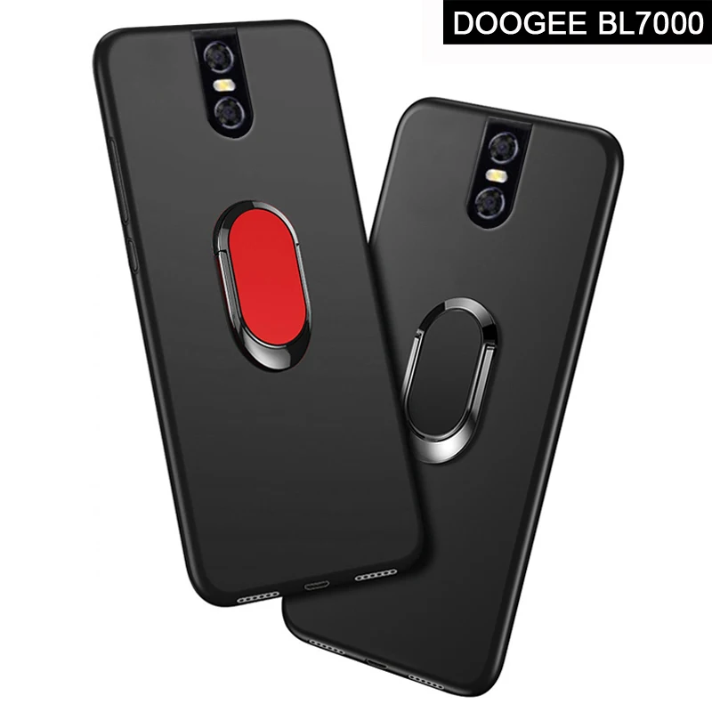 Doogee BL7000 Чехол Для Doogee BL 7000 чехол Роскошный 5," мягкий черный силиконовый магнитный автомобильный держатель кольцо Funda Doogee BL7000 чехол s