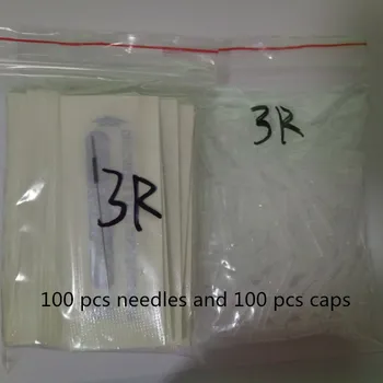 

100Pcs 3R needles and 100pcs 3R tips For Permanent Makeup Good Quality Traditional Tattoo Needles