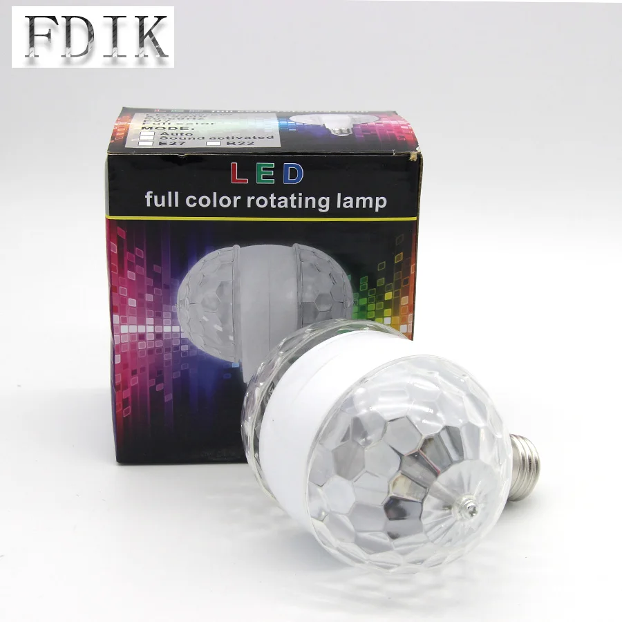 Mini Stage Lighting Effect Light LED Fullcolor Rotating lamps E27 LED Magic ball Bulb 3W KTV Bar Club Home Party Atmosphere Lamp Mini Stage Lighting Effect Light LED Fullcolor Rotating lamps E27 LED Magic ball Bulb 3W KTV Bar Club Home Party Atmosphere Lamp