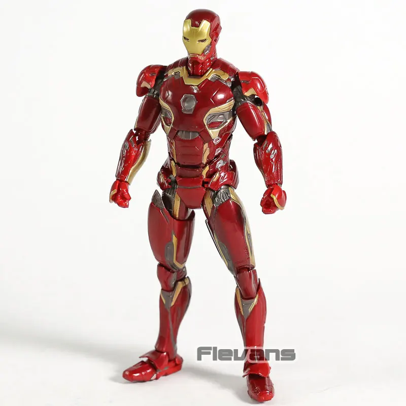 MAFEX Мстители война бесконечности ЖЕЛЕЗНЫЙ ЧЕЛОВЕК Марк 45 ПВХ экшн-фигурка