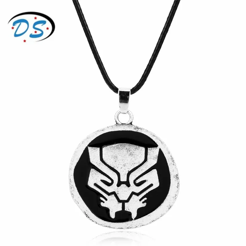 YouU 2 Pi/èces Collier panth/ère Noire et Masque de Panth/ère Noire Wakanda King TChalla Pendentif Collier Super-h/éros Collier pour Hommes Femmes
