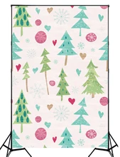 2016 Nueva venta de dibujos animados de navidad árboles telones fotografía Recién Nacido foto de fondo para la celebración de los chrismas bebé XT-4310