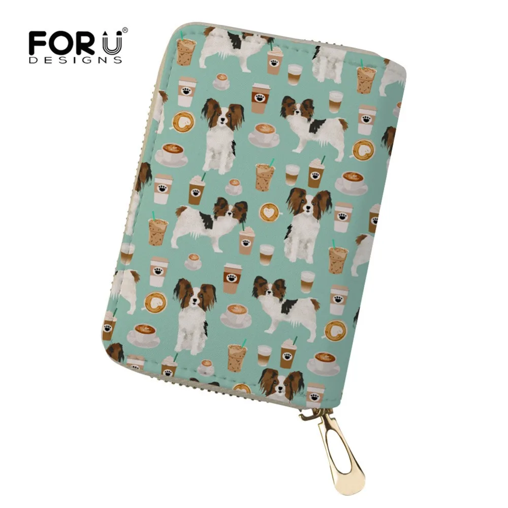 FORUDESIGNS Papillon Печать Мода 18 отделений для карт для женщин и мужчин ID держатель визитных карточек Кошелек Carteira Mujer кошелек