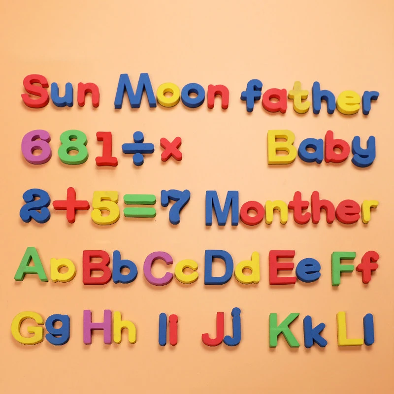 26 шт. мультяшный Алфавит Набор цифр детская обучающая игрушка EVA буквы магниты на холодильник алфавит наклейка для детей детские подарки