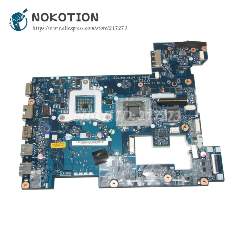 Nokotion لينوفو g580 P580 laptop motherboard QIWG5_G6_G9 LA-7982P الرئيسية 15.6 بوصة uma hm76 ddr3
