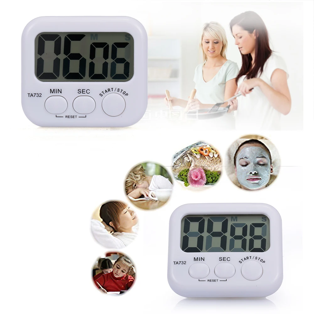 

Kitchen Digital Timer Magnetic Countdown Up Cooking Timer Loud Alarm Large Display Minutes and Seconds Reset