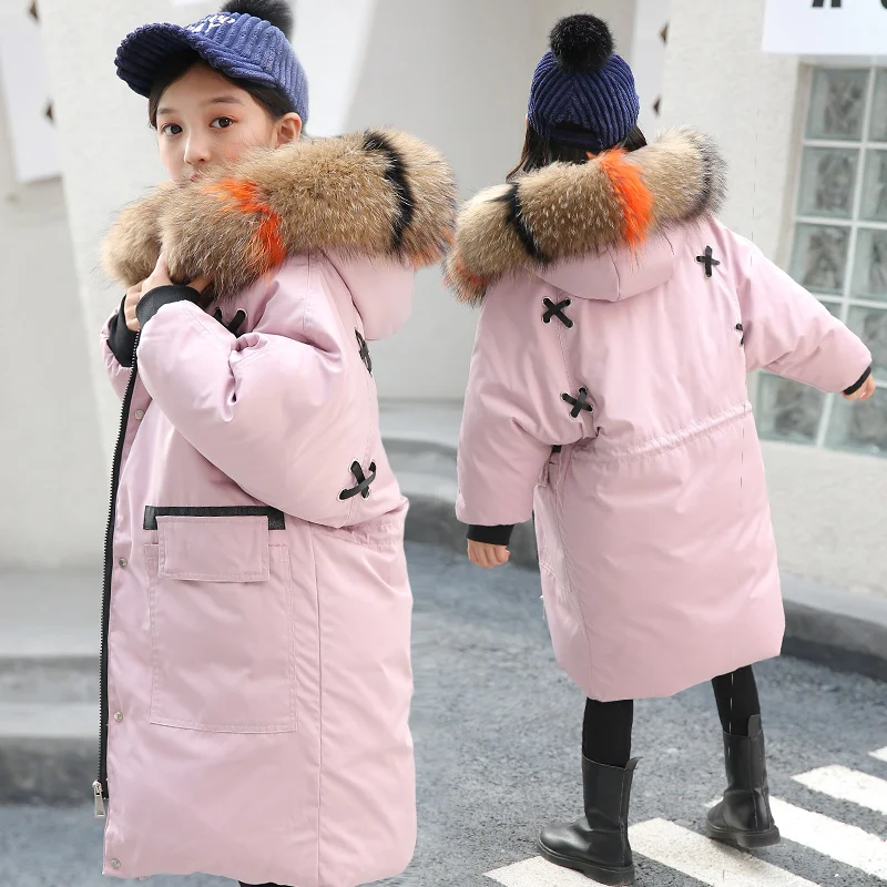 

Parka Jacket Girl 2018 new Teenage Girl Winter Coat made of down jackets thicken warmly 10 12 14 15 16 years