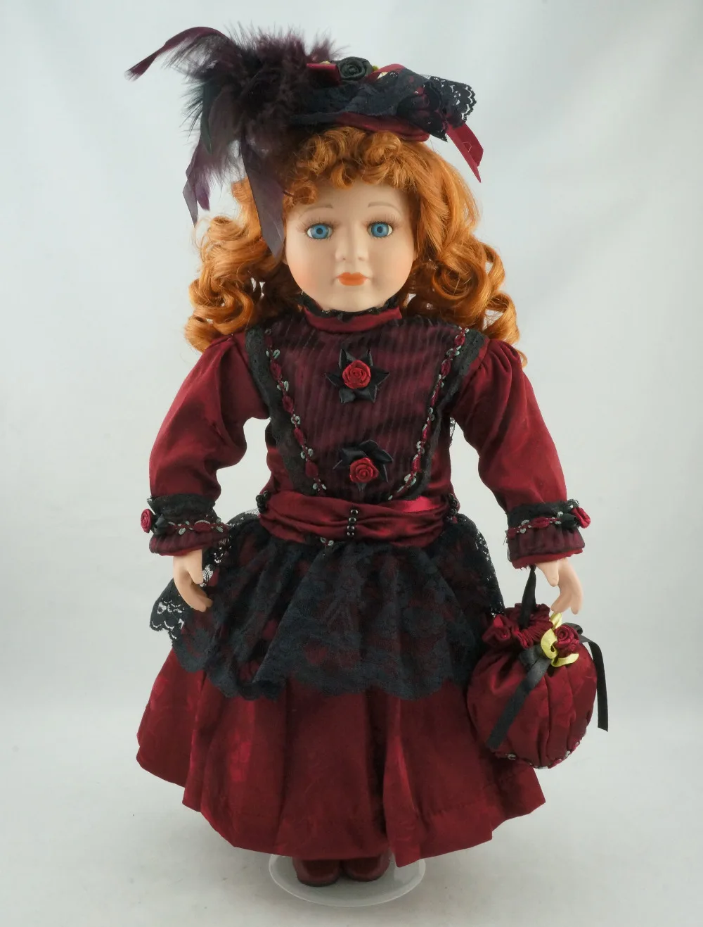 

Cosette 16" New Collect Red Doll West American Braids Porcelain Princess Angel Girl Cute