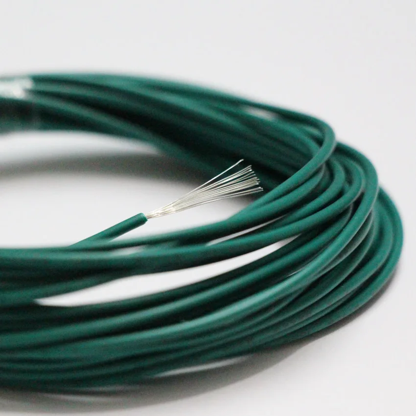 2 м Луженая Медь 26AWG Электрический провод UL1007 ПВХ изолированный провод, электрический кабель электрическое и электронное оборудование внутренняя линия - Цвет: Зеленый