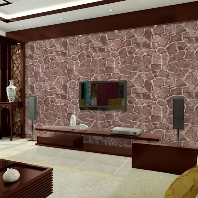 Wall Sticker 3D Brick Stone Rustic Effect Self-adhesive Home Decor 4.30 | Дом и сад