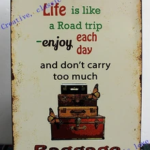 Наслаждайтесь каждый день винтажные металлические жестяные вывески, металлический декор стен, размер 30x20 см