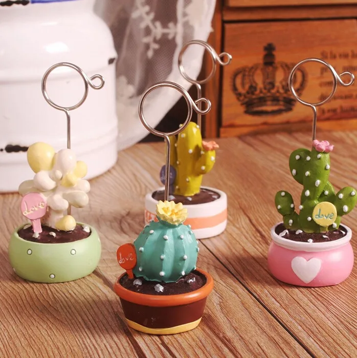 

Zakka cactus mini bonsai multi-meat note clip desktop message folder business card clip accessories