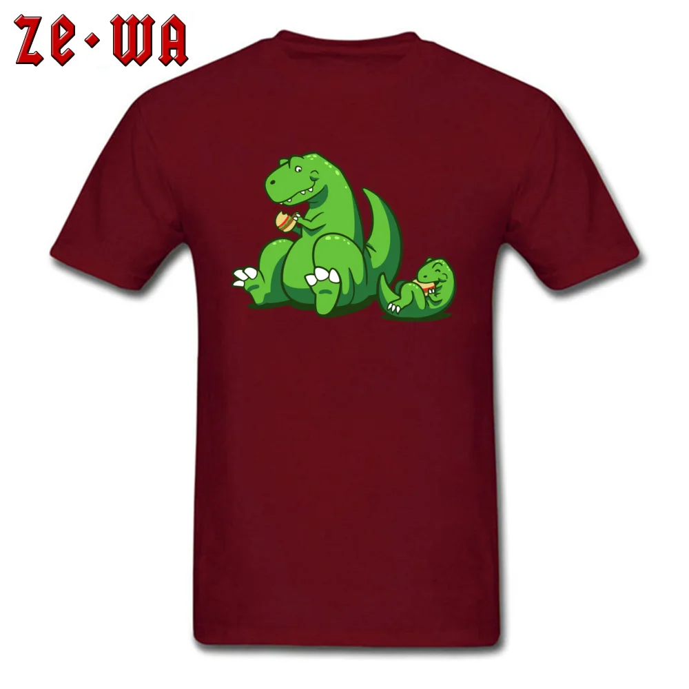 Men Top T-shirts Dino Burgers Casual Tees 100% Cotton O Neck Short Sleeve Geek T Shirt Summer Top Quality Dino Burgers maroon