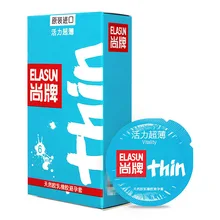 6PCS Elasun Condom for Men Smooth Lubricated Slim Sex Contraception Safer Ultra Thin Latex Condoms penis extender Adult Sex Toys