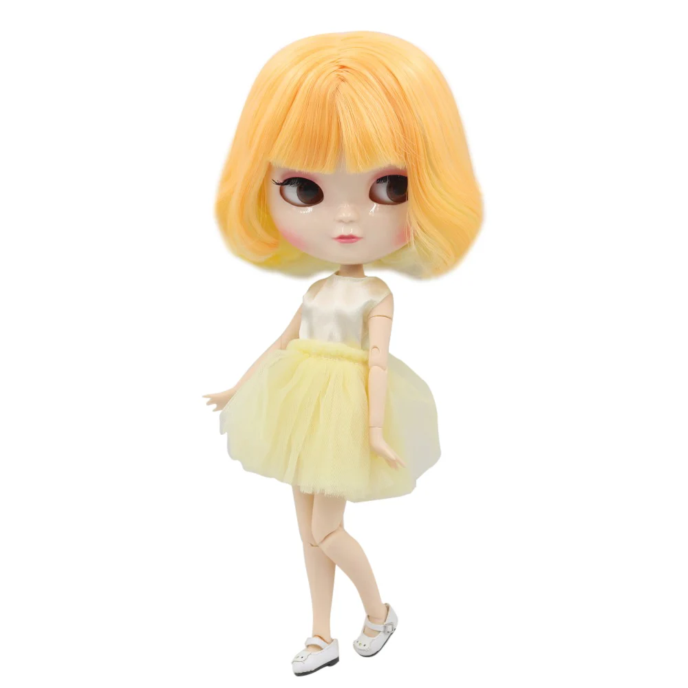 

ICY doll 1/6 short mango and yellow hair with bangs white skin A-cup joint body azone body BL288/0577 30cm