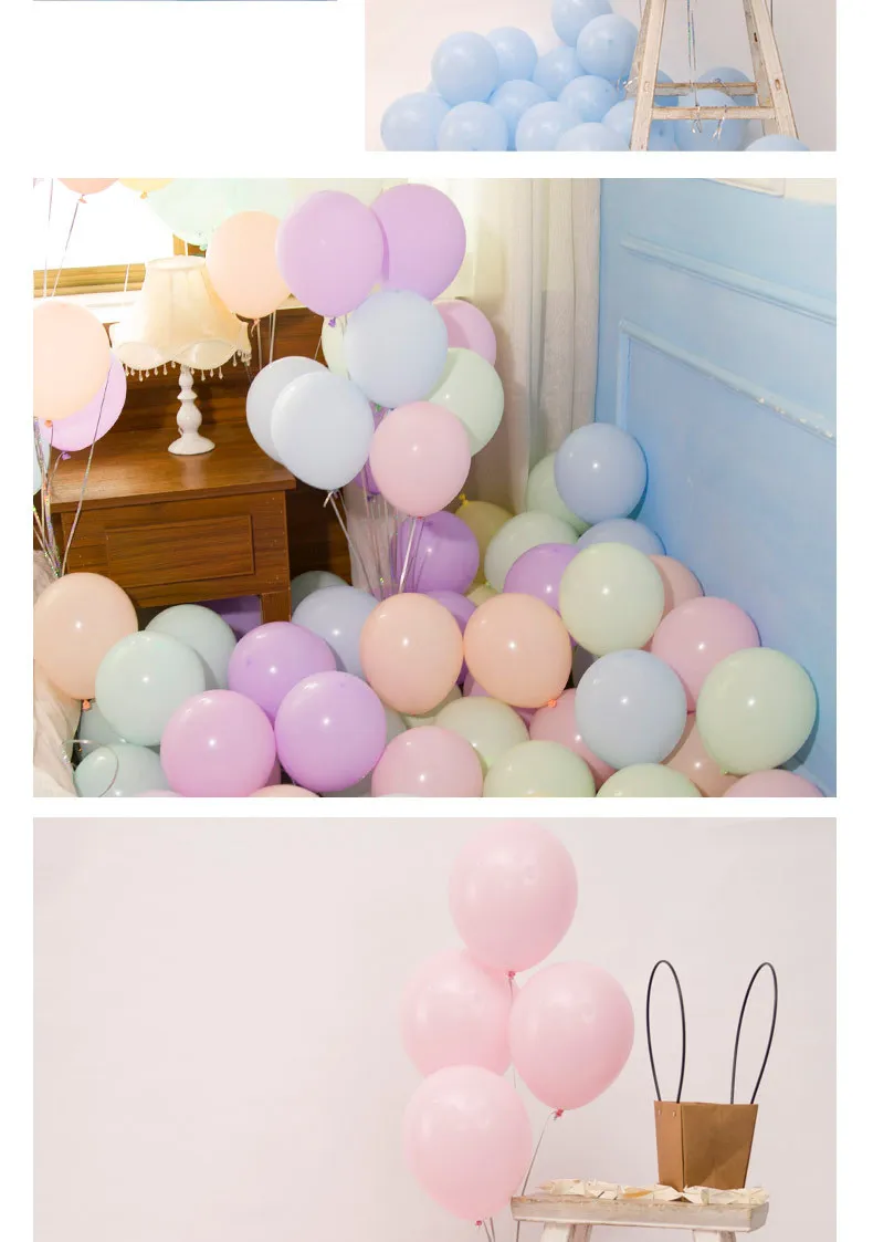 20 шт./упак. милые Цвет Макарон воздушных шаров из латекса одежда для свадьбы, дня рождения Baby Shower украшения дома шаров номер макета расходные материалы
