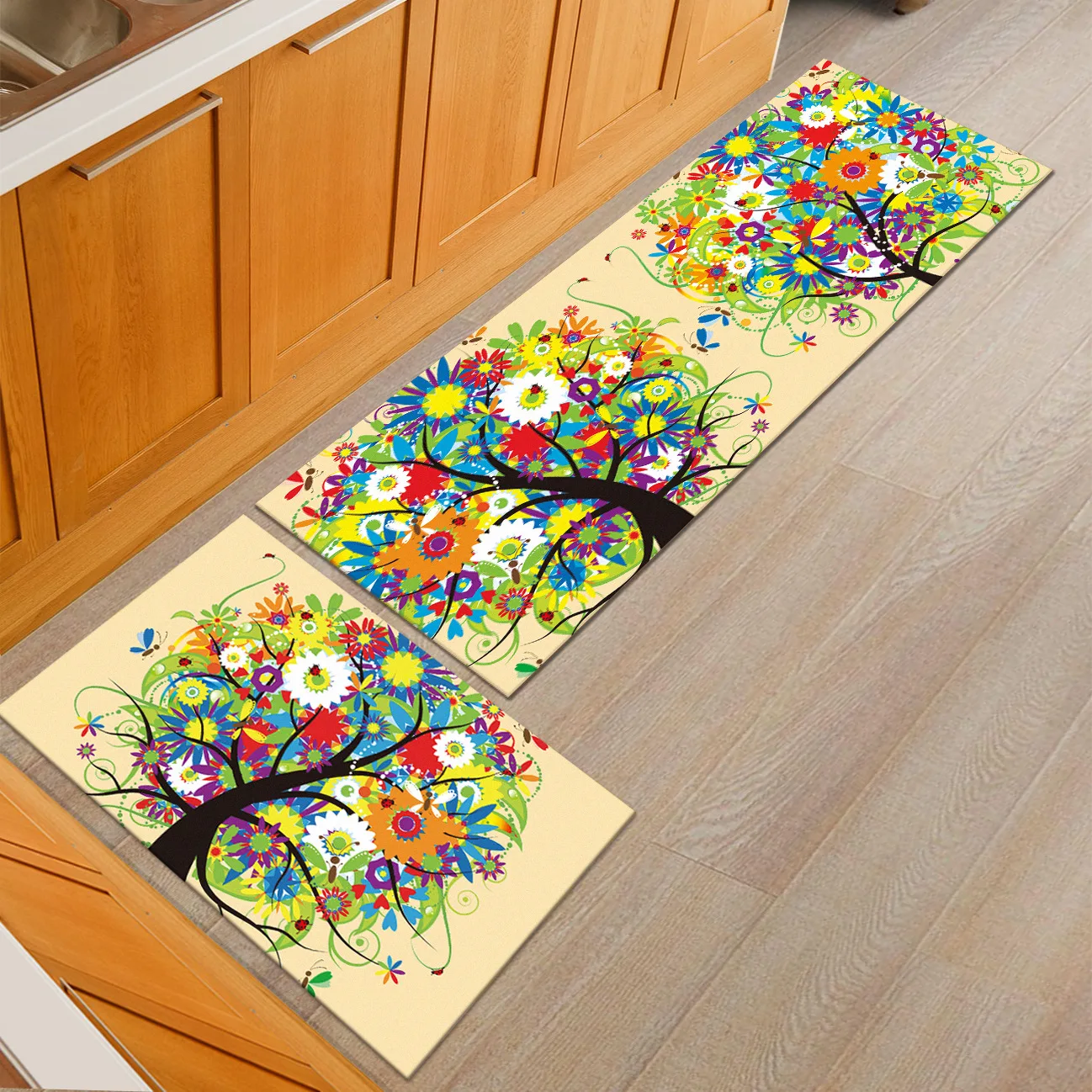 Zeegle современный ковер для гостиной журнальный столик Коврик Нескользящие Коврики для кухни ковры для спальни прикроватные коврики коврик для ванной комнаты - Цвет: Colorful tree