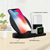Беспроводная зарядная док-станция 3 в 1 для iPhone X XS Max Apple Watch 1 2 3 4 5 Airpods, беспроводные зарядные устройства, настольная подставка ► Фото 2/6