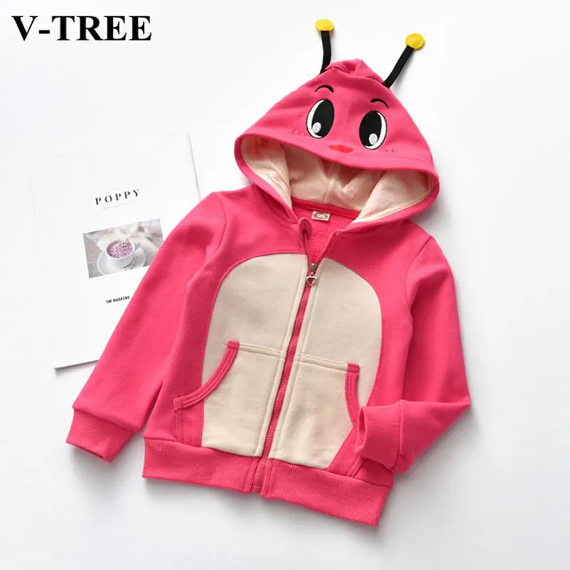 

2018 Autumn Girls Jacket Children Zipper Hoody Outerwear Cartoon Kids Windproof Toddler Windbreaker Baby Coats Clothing