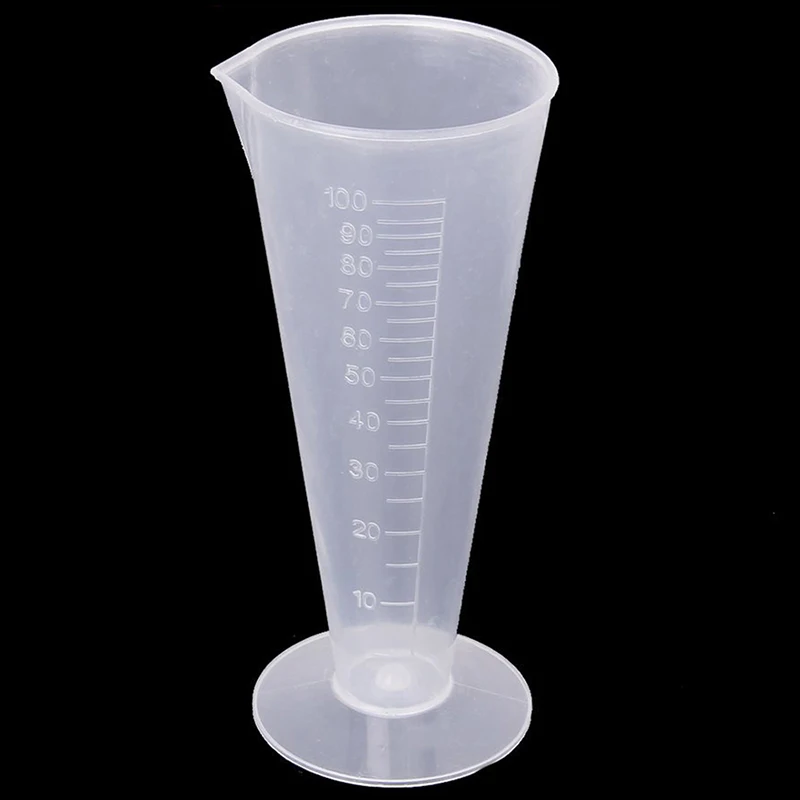 5 x Пластиковые лабораторные конические Градуированные мерные чашки 25 мл + 50 мл + 100 мл + 250 мл + 500 мл
