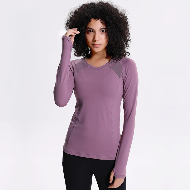 Eshtanga yoga shirts Women Autumn long Sleeve Sports T Shirt Fitness Gym Running shirt Quick Dry Yoga Shirts free shipping