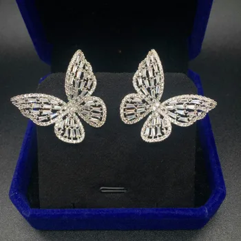 

Butterfly Shape AAA Cubic Zirconia Stone Three-dimensional Design Drop Earrings For Women Ear Accessories