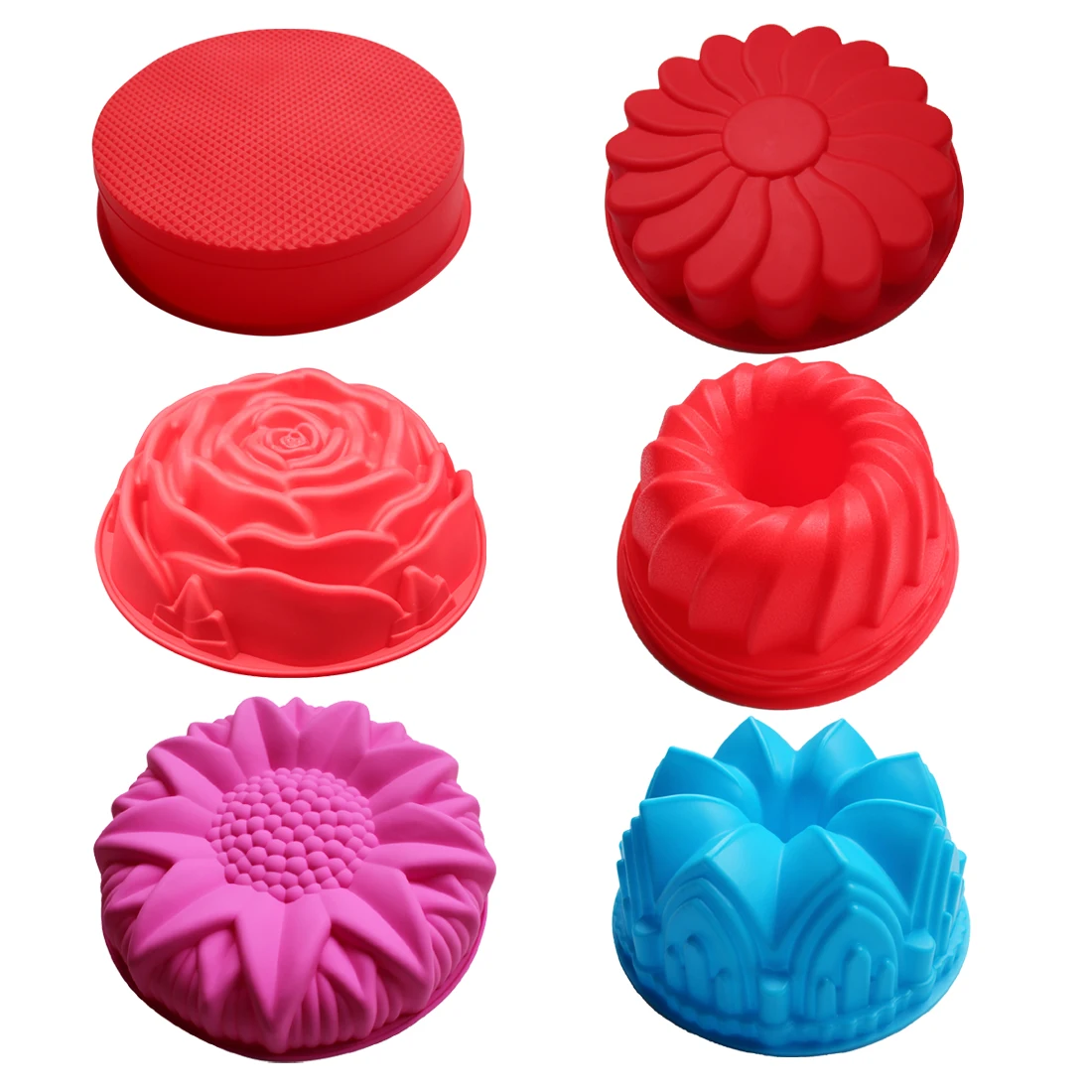 Single flower shape silicone Cake molds big Crown shaped mold CDSM-131
