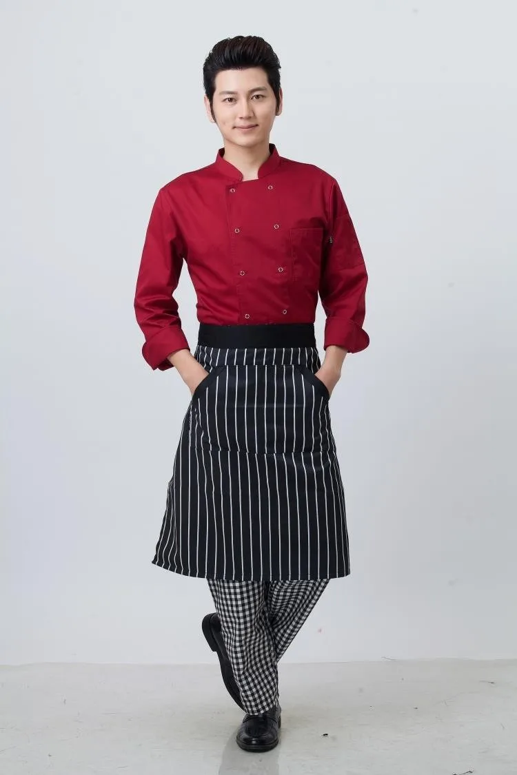 Повара кухонные цвета Высокое качество шеф-повара Униформа Великобритания одежда женский Ресторан повара одежда женская одежда