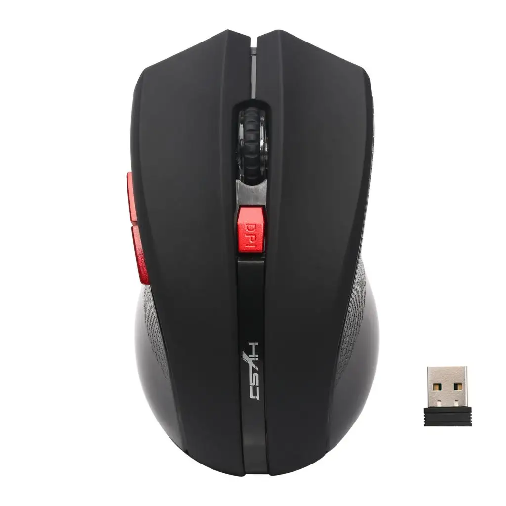 2,4G беспроводная мышь оптическая мышь для лэптопа 2400 dpi Регулируемая 6 кнопок беспроводная мышь ПК и Ноутбуки Аксессуары - Цвет: Black