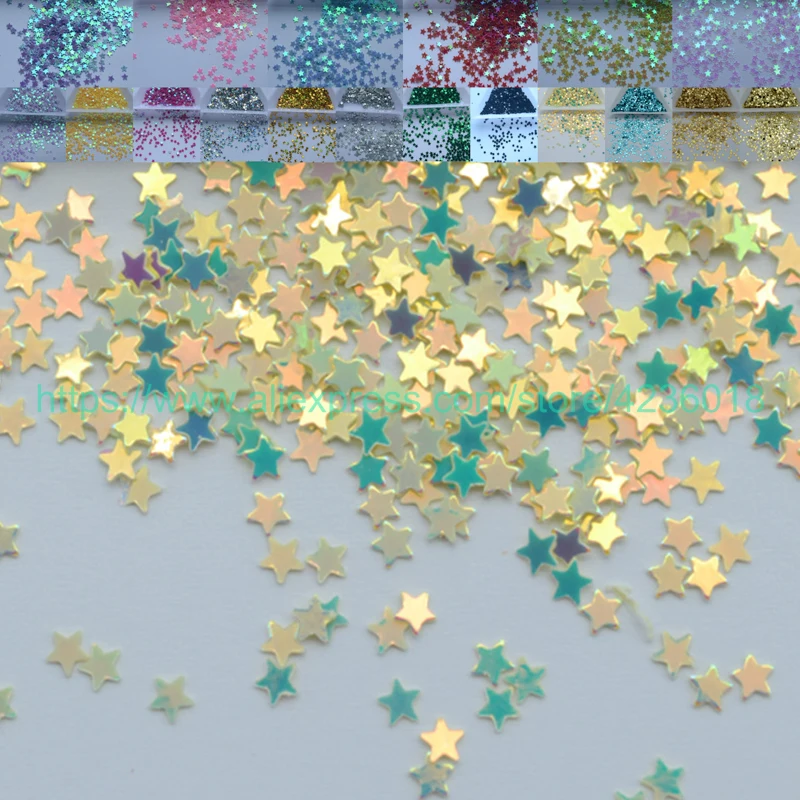 

25g 3mm Star Shape Nice Plum Loose Sequins Paillettes For Nail manicure/sewing/wedding decoration confetti Kid DIY Accessory