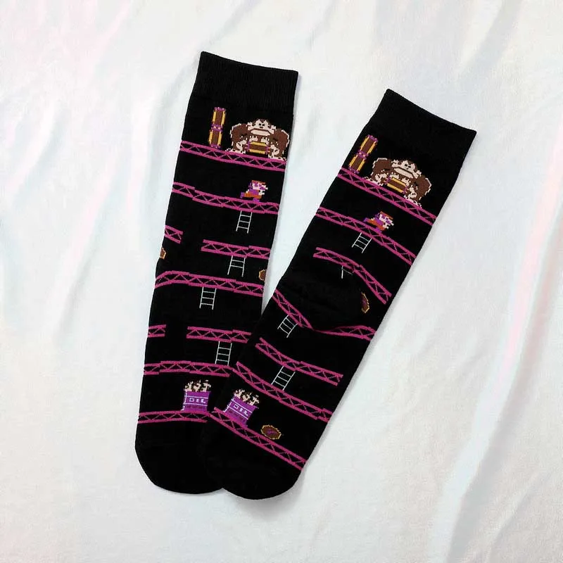 Neue-Baumwolle-m-nner-frauen-Crew-Socken-Lustige-Harajuku-Nette-Neuheit-Cartoon-sloth-Super-Mario-Weihnachten(26)