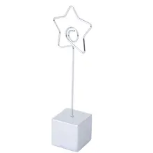 Серебряная звезда форма из смолы куб базовая карта изображение памятная фотография зажимы провода клип