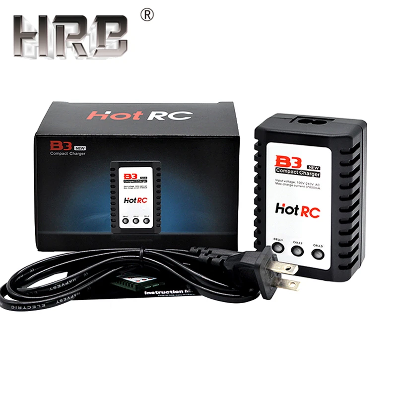 

Hot RC B3 Lipo Battery Balance Charger 7.4V 11.1V B3AC Remote Control Li-polymer 2S 3S Cells Charging Power Cable EU US Parts DC