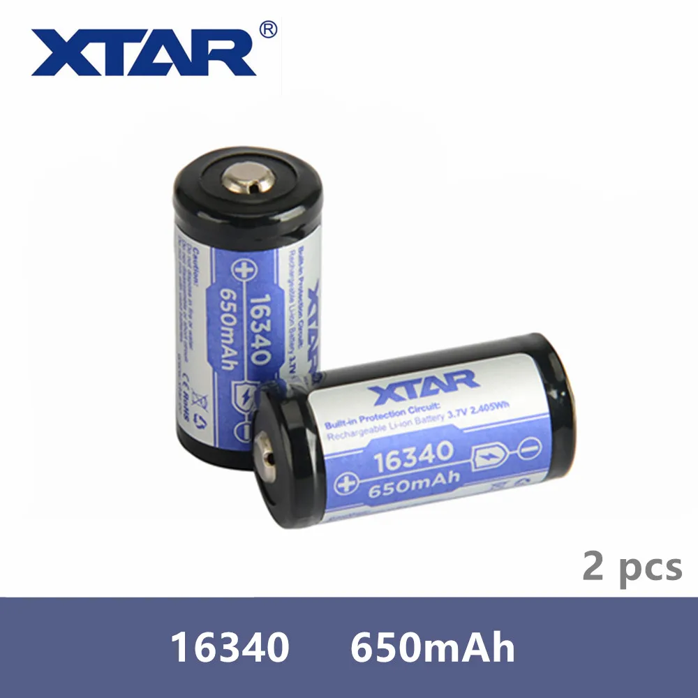 Оригинальная Аккумуляторная Батарея Xtar 16340 650 мАч 3 7 в предназначена для
