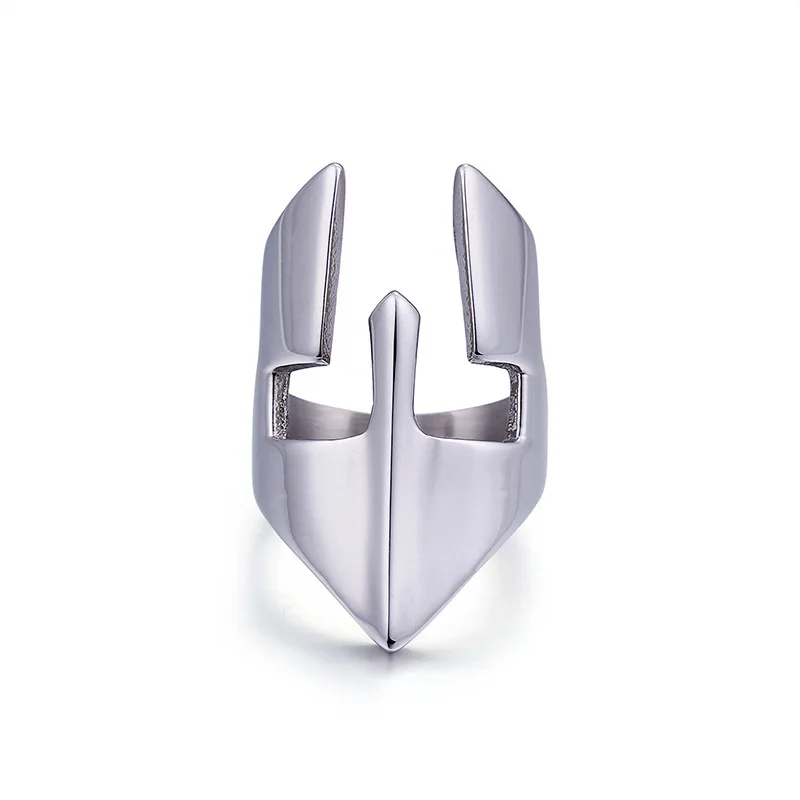 Domineering masks ring titanium steel men's trade Sparta helmet Roman retro gladiator stainless | Украшения и аксессуары