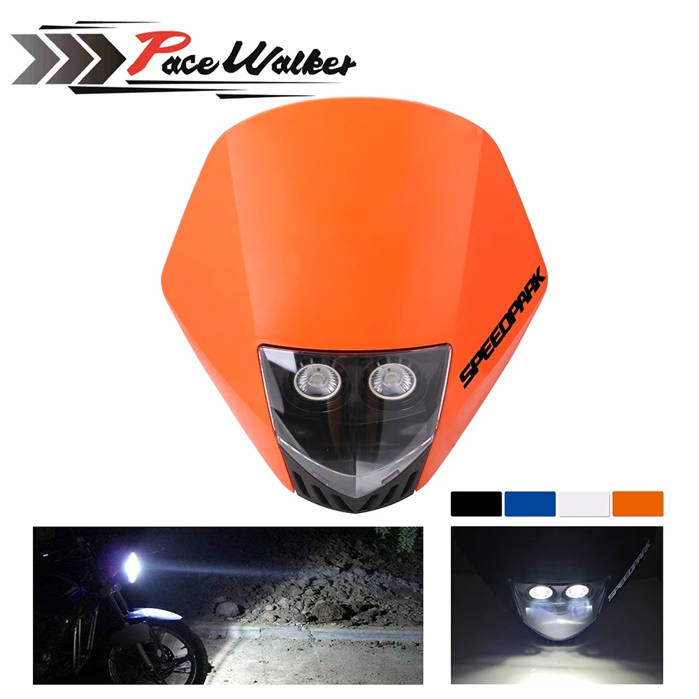 Белый черный оранжевый 8657100001 HMX LED Универсальный Dirtbike/мотоциклетные галогенные