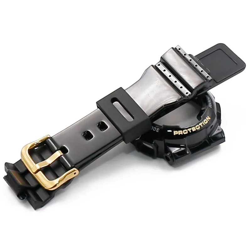 Resin strap female pin buckle watch accessories strap case for Casio BABY-G BA-111 110 112 120 waterproof rubber strap men 