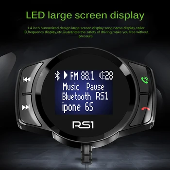 

FM Bluetooth Car Charger Transmitter Wireless Mp3 Player Hands Free Fast Charging USB Charger Dual Radio Modulator Bluetooth Car
