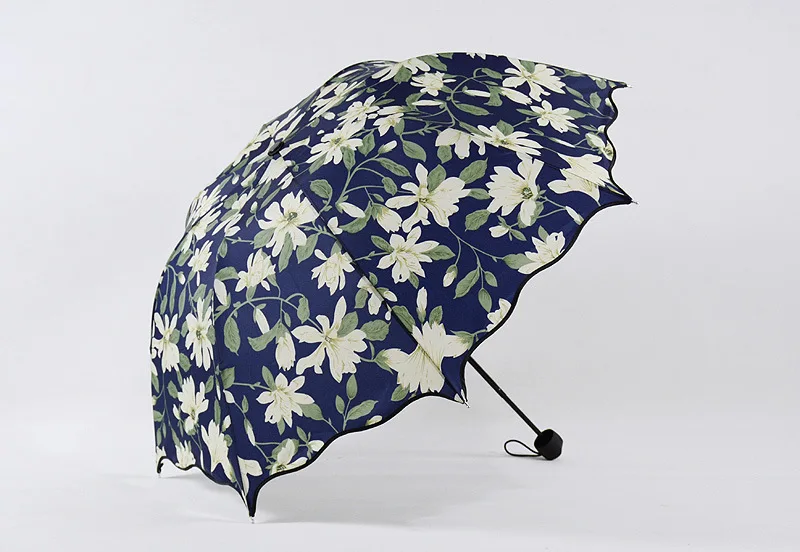 Горячая Распродажа, женские зонты с цветами лилии, женские зонты для дождя, женские зонты с арочным узором, женские непромокаемые зонты с цветочным принтом Chuva SP033