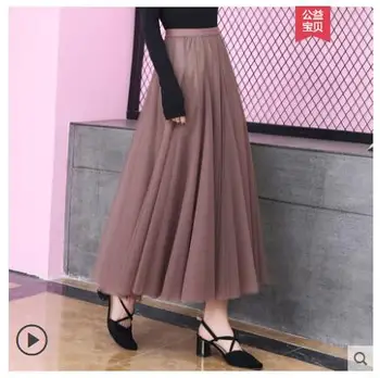 

Half-length Skirt Female Spring 2020 New Screen Skirt Fairy Skirt Pleated Fairy Long Black