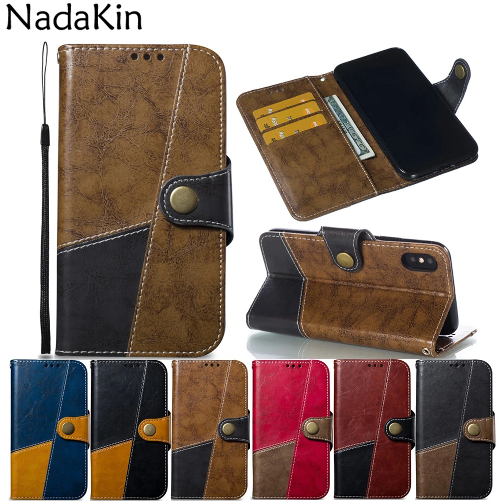 

Mixed Colors Case For iPhone 7 8 Plus Flip Wallet PU Leather Capa For iPhone 6 6S Plus X 5 5S SE Case Fundas 7Plus Cover