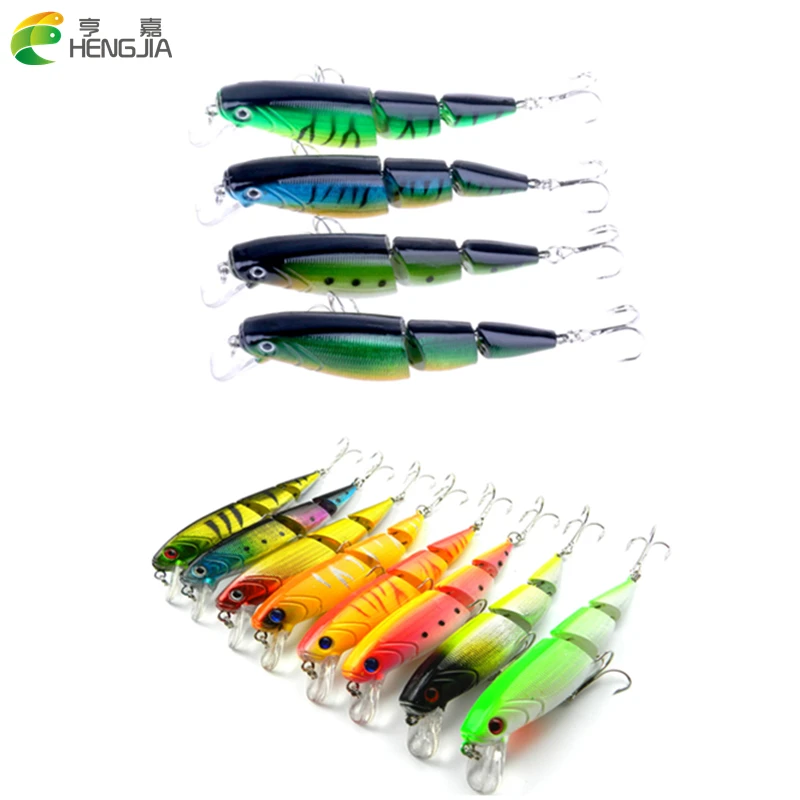 

HENGJIA 12pcs 10.5cm 14g 3 Jointed sections minnow fishing lure Lifelike hard bait Swimbait Isca Artificial pesca Lure tackle