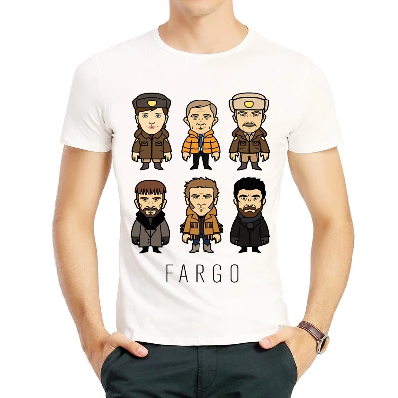 Fargo T shirt Fashion Mens Women Short Sleeve White Game Fargo Logo T