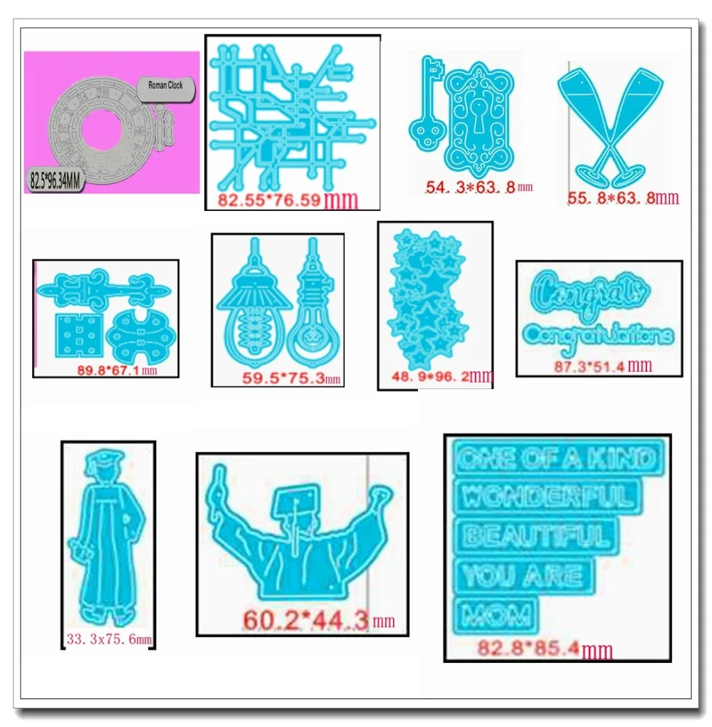 

Mixed Daily Man Shape Metal Cutting Dies Stencil DIY Scrapbooking Photo Album Embossing For Gift Card Making Handcraft