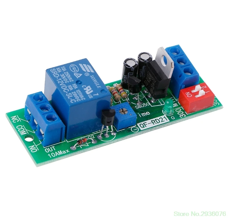

New DC12V Adjustable Signal Trigger Timer Relay High Level Time Delay Turn Off Relay Drop Ship 11